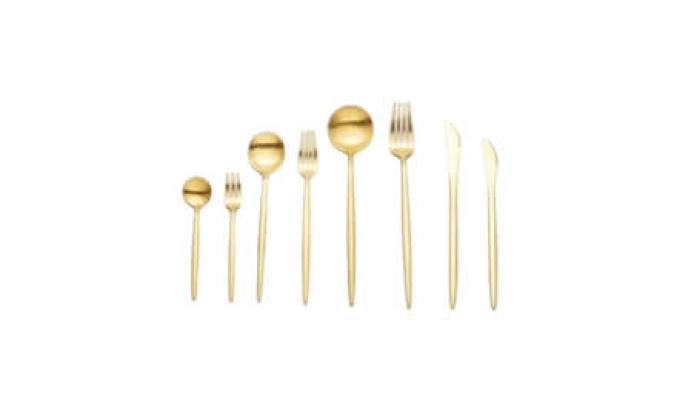 Gold matt cutlery