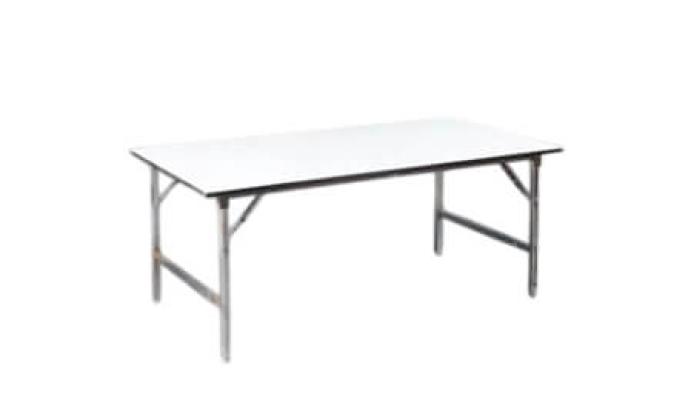 Long table with tablecloth