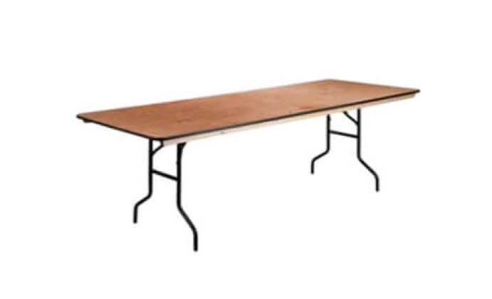 Long table with tablecloth